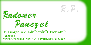 radomer panczel business card